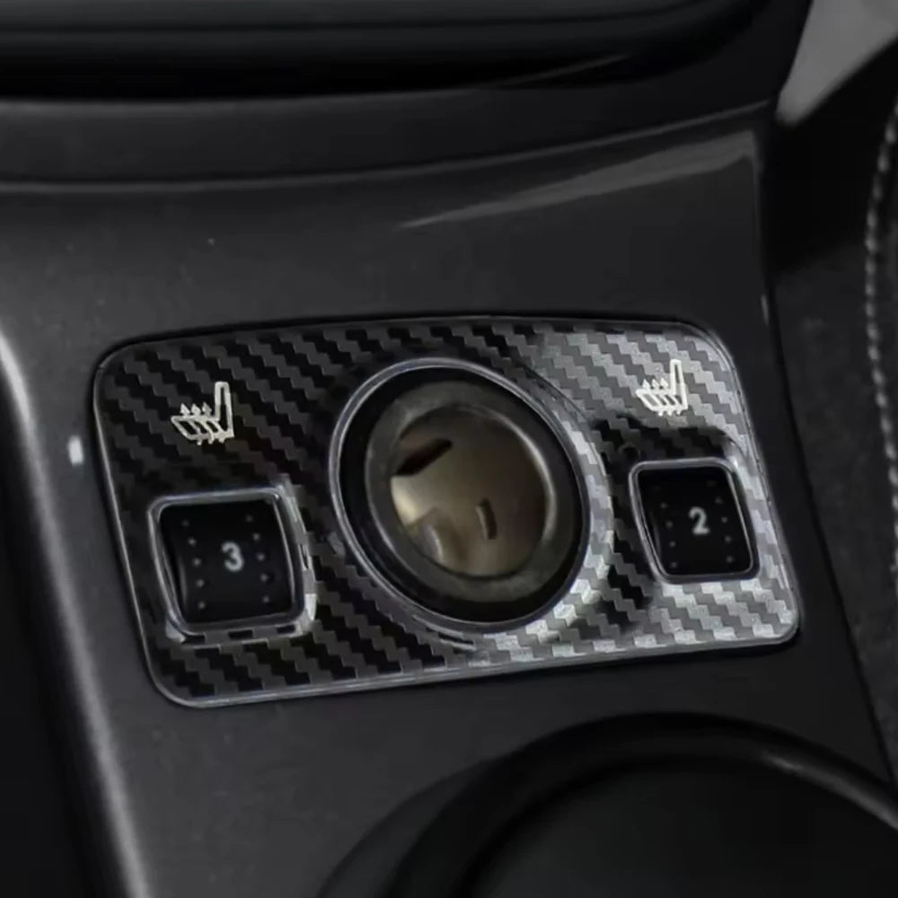 For Ford Kuga Escape 2013 - 2015 Car Cigarette Lighter Panel Cover Decorative Car Styling Trim Interior Accessories