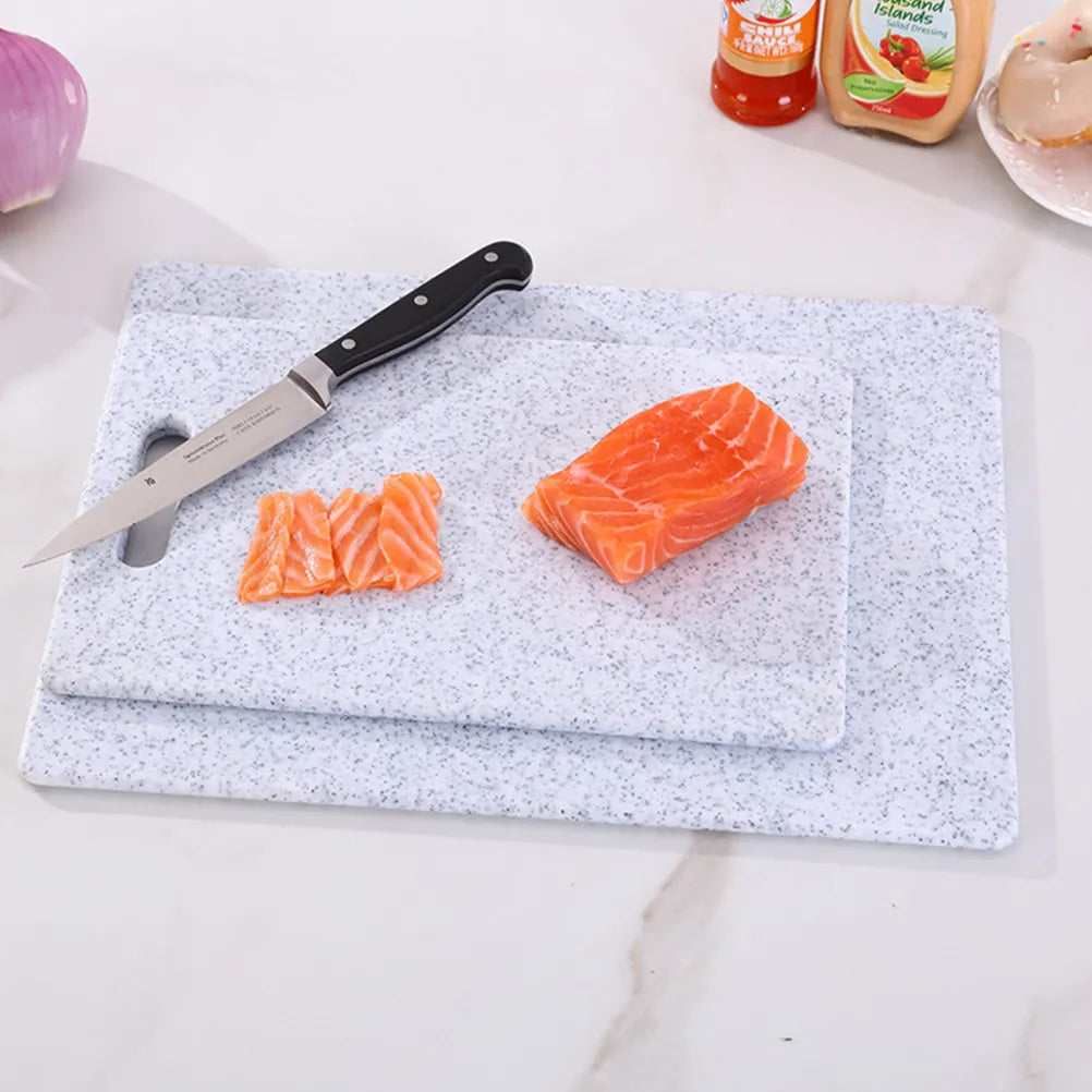 1Pcs Marble Look Cutting Board PP Material Portable Lightweight Wear Resistant Kitchen Cutting Board for Fruit Vegetable Meat