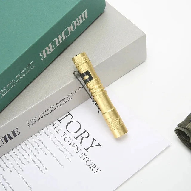 Mini Portable LED Pen Light with Clip Ultra Bright High Lumens Pocket Handheld Flashlight Torch for Camping Outdoor Emergency
