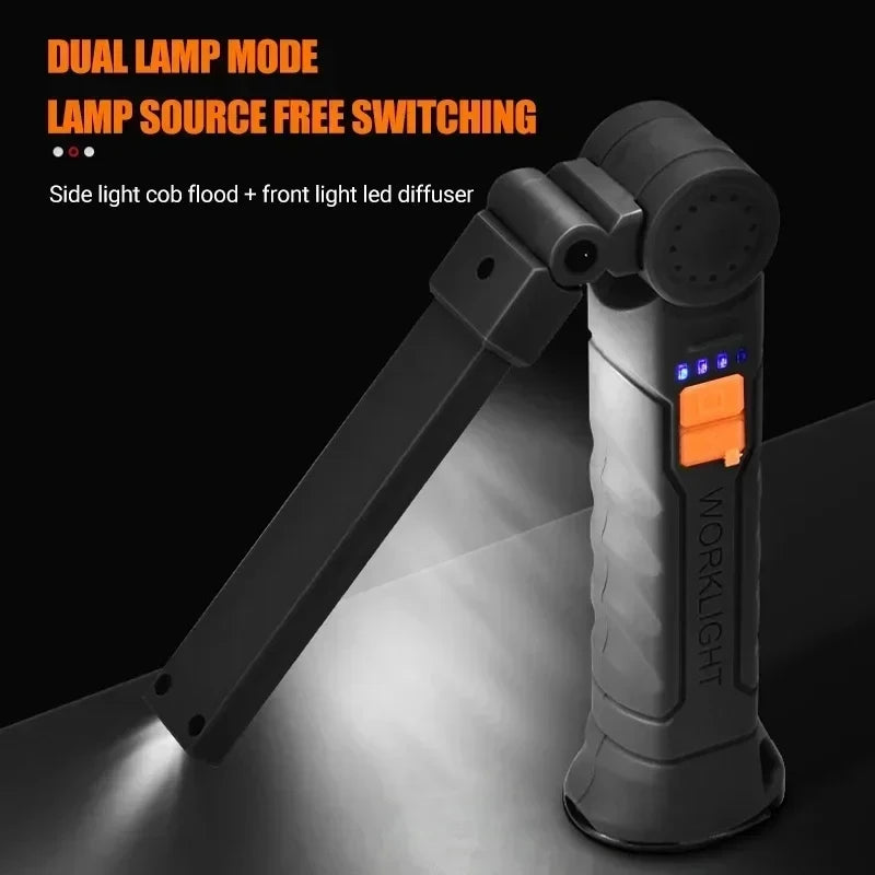Portable LED COB Search Lights With Magnetic & Hook Built-in Battery Rechargeable Work Light Outdoor Waterproof  Emergency Lamp