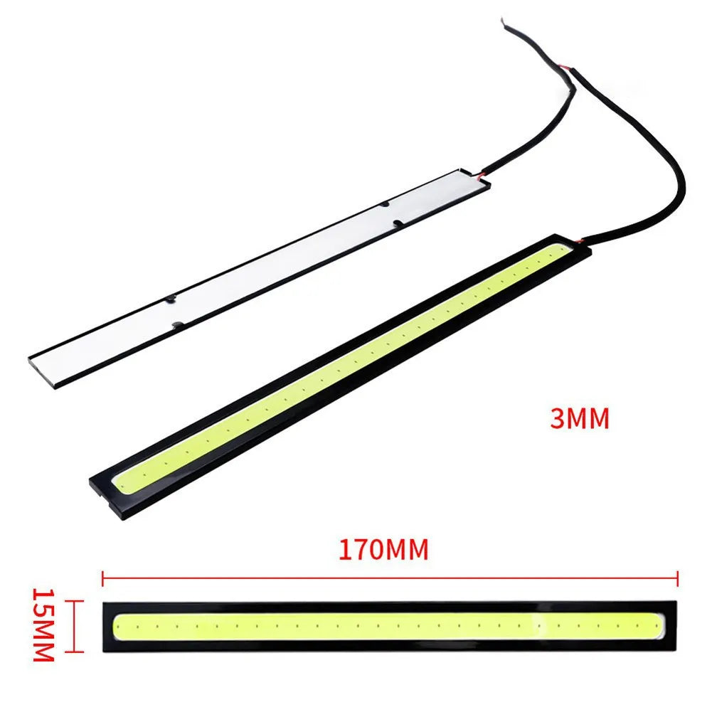 2 Pcs Universal Car Light Bars 17cm Waterproof Led Cob Light Stripe For Car Racing Daytime Running Lamp