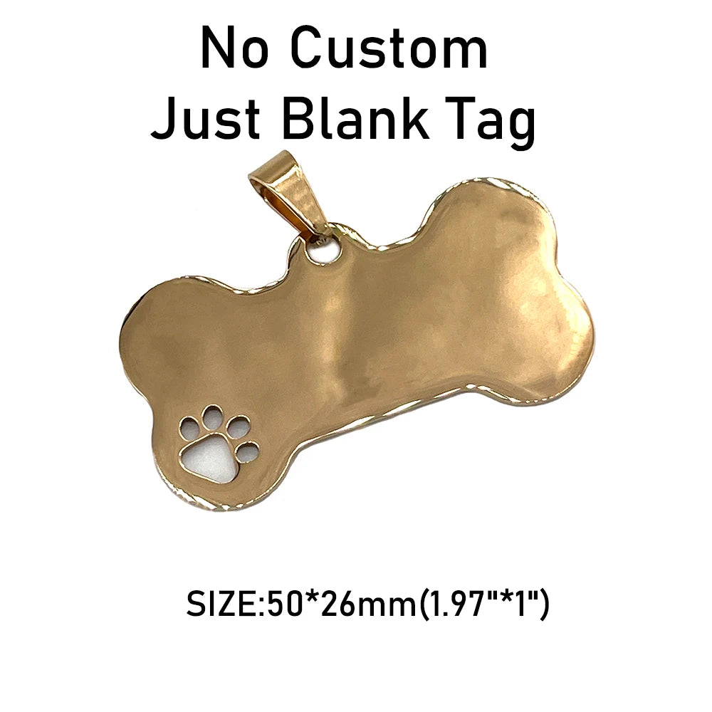 Customized Dog Collar Tag Color Bone Pendant for Dog Medal with Engraving Name Personalized Number Kitten Puppy Cat Accessories