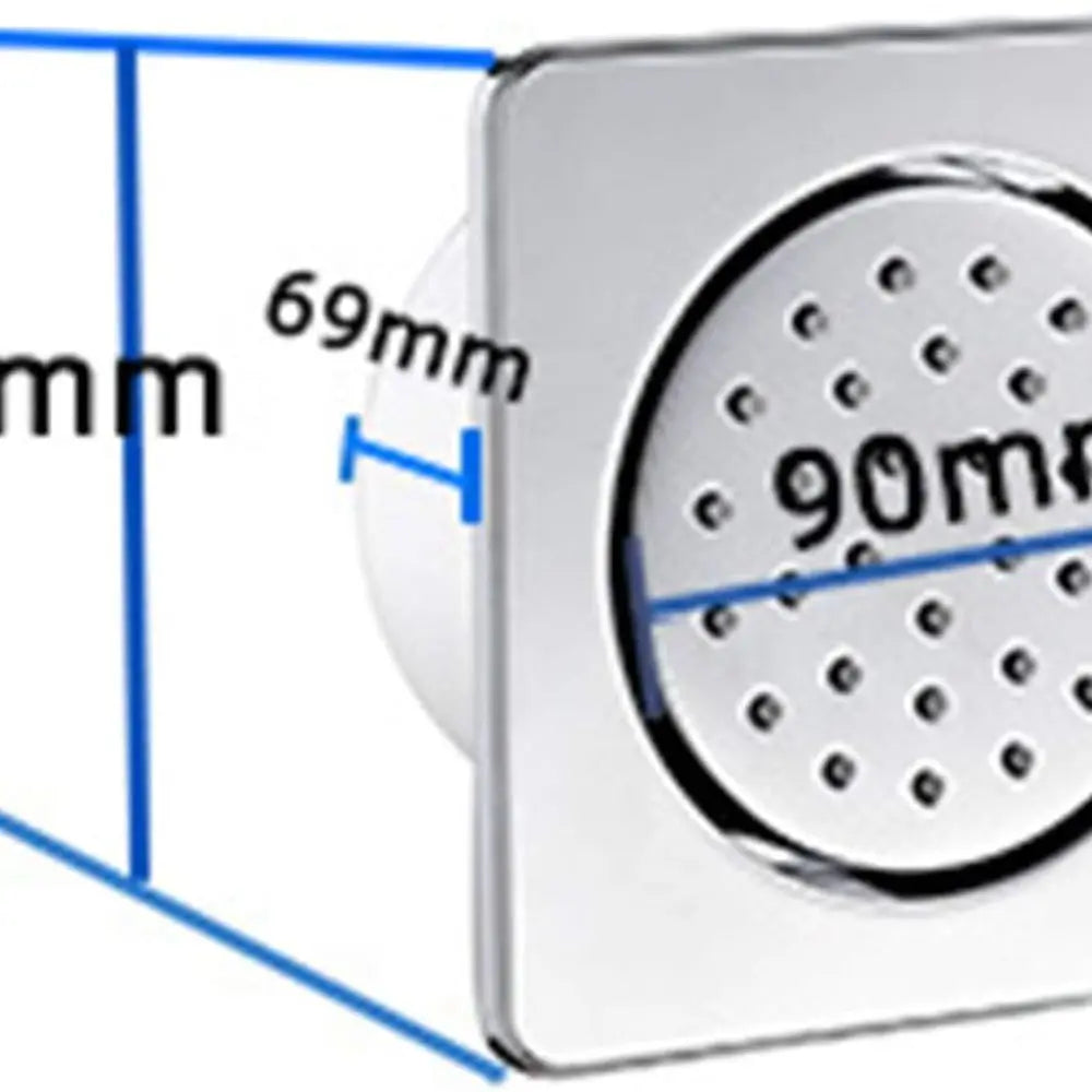 Wall-Mounted Adjustable Brass Shower Jet, 130mm Spa-Style Side Spray, Bathroom Accessory