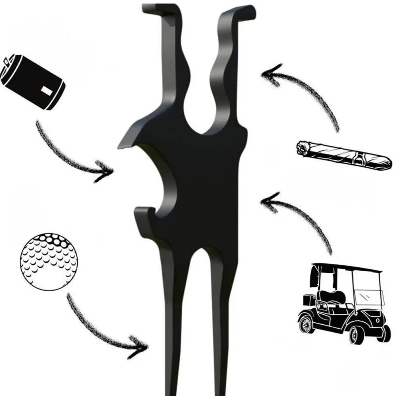 New Golf Cigar Holder Magnetic Multifunctional Ground Insert Stand Divot Tool Portable Golf Accessory