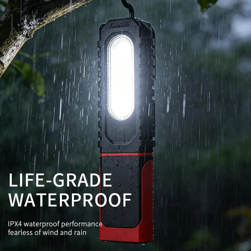 D93 COB LED Work Light Magnetic Flashlight 360° Rotatable Inspection Lamp USB Rechargeable Lantern for Car Repair Camping Hook