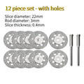 22mm Diamond Cutting Disc Set, 10Pcs 0.4mm Thin Saw Blades + 2Pcs Shank for Rotary Tool, Jade, Amber, Stone Carving & Cutting