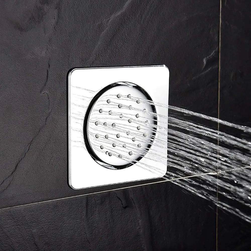 Wall-Mounted Adjustable Brass Shower Jet, 130mm Spa-Style Side Spray, Bathroom Accessory