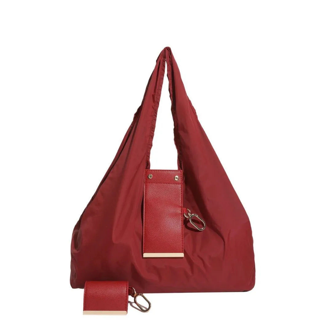 Collapsible Bag Keychain Storage Bag Large Capacity Environmentally Friendly And Convenient Shopping Bag Pendant Accessory Bag