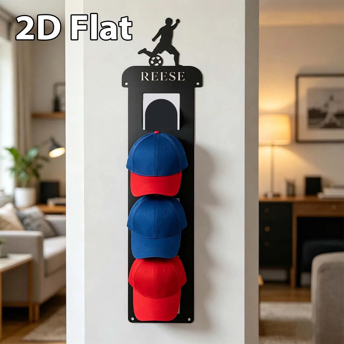 Custom Name Metal Hat Rack Space Saving Baseball Hat Hanger Perfect DIY Idea Perfect DIY Idea