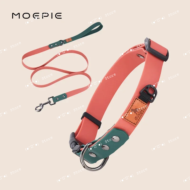 waterproof small medium dog collar and leash set schnauzer corgi shiba french bulldog puppy collars dogs accesorios cat collar