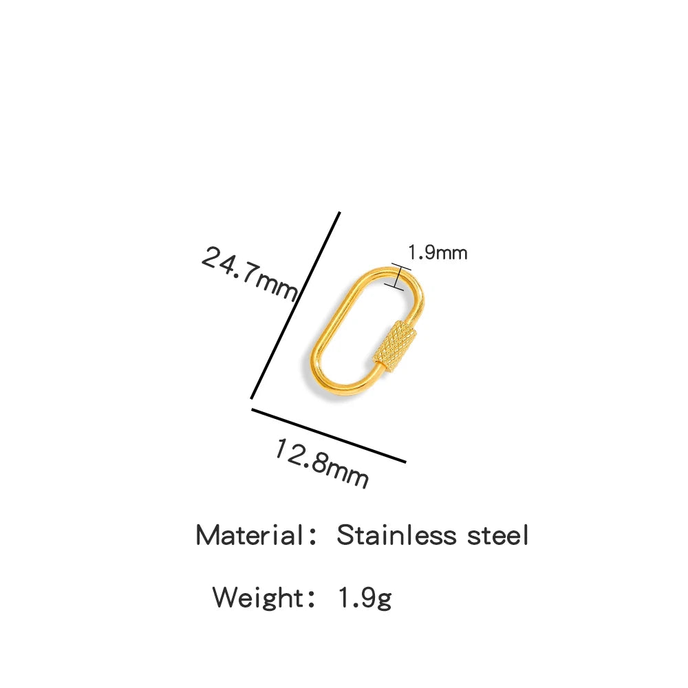 5Pcs Stainless Steel Gold Plated Spring Ring Clasps Geometric Shaped Open Jump Rings for DIY Jewelry Making