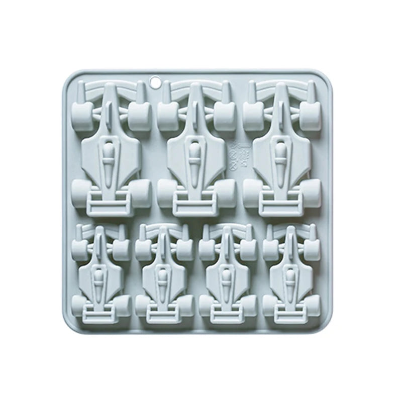 7 Cavity Racing Car Silicone Mold 3d Kart Mousse Fondant Chocolate Mould Ice Grid Epoxy Baking Resin Mold Cake Decorating Tools