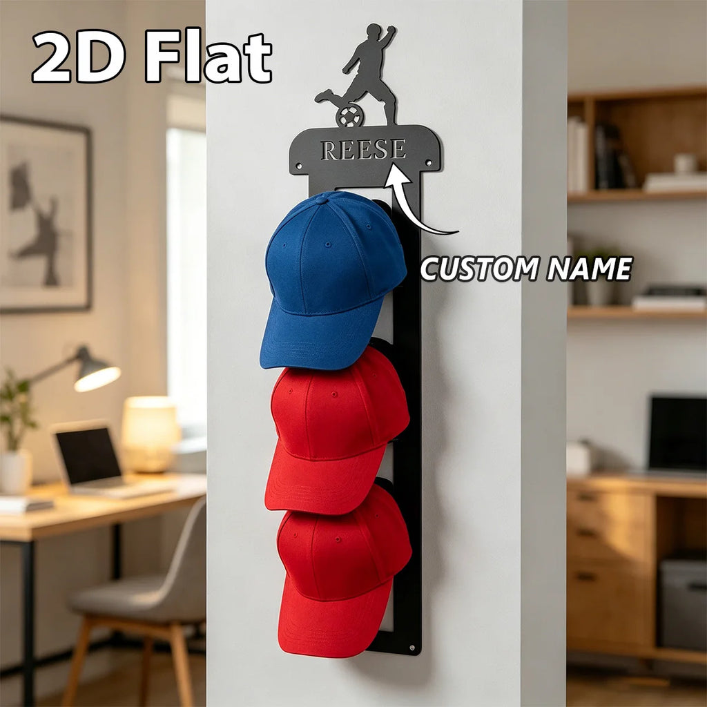 Custom Name Metal Hat Rack Space Saving Baseball Hat Hanger Perfect DIY Idea Perfect DIY Idea