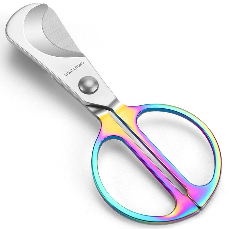 Stainless Steel Sharp Cigar Cutter Smooth Wear-Resistant Portable Handheld Cigar Scissor Smoking Accessories Father's Day Gift