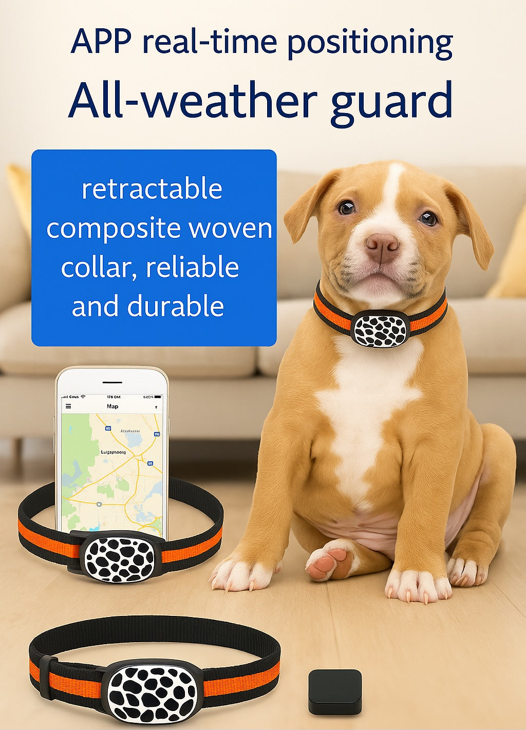 ABIYY-4G Dog Tracking Collar Locator Pet Dog Tracker Gps Locator with Google Map Real Time Tracking for Pets GPS Locator