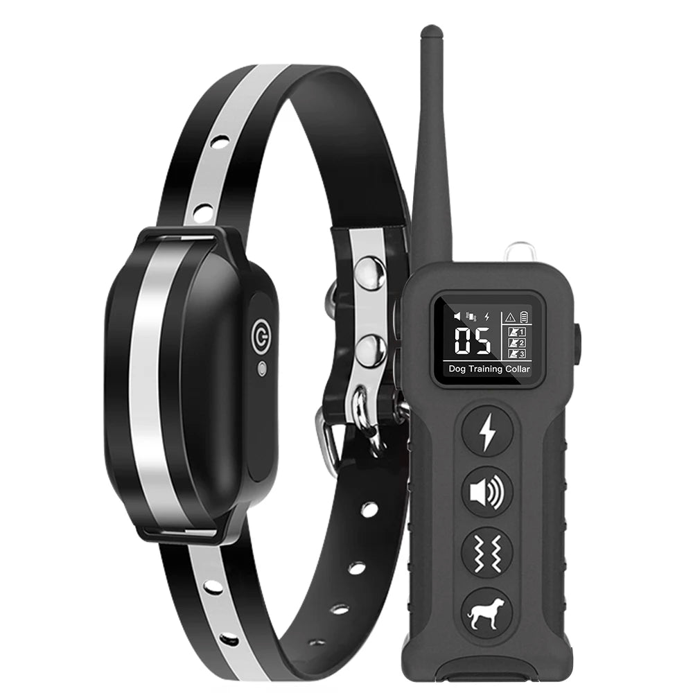 Waterproof Remote Control Large Breed Dogs Vibration Static Luxury Bark Reflective Training Dog Shock Collar