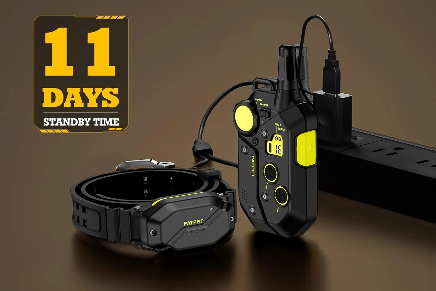 E Collar for Dog Training Large Medium Small 15 to 150lbs 3 or 4 Mile Range Safe Shock with Remote Black Green Two Receivers