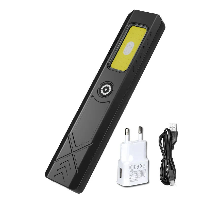 LED Hat Clip Flashlight USB-C Rechargeable 800LM Birght Torch Light- With Magnet, Portable Mini Flood Work Light/Pocket Lantern