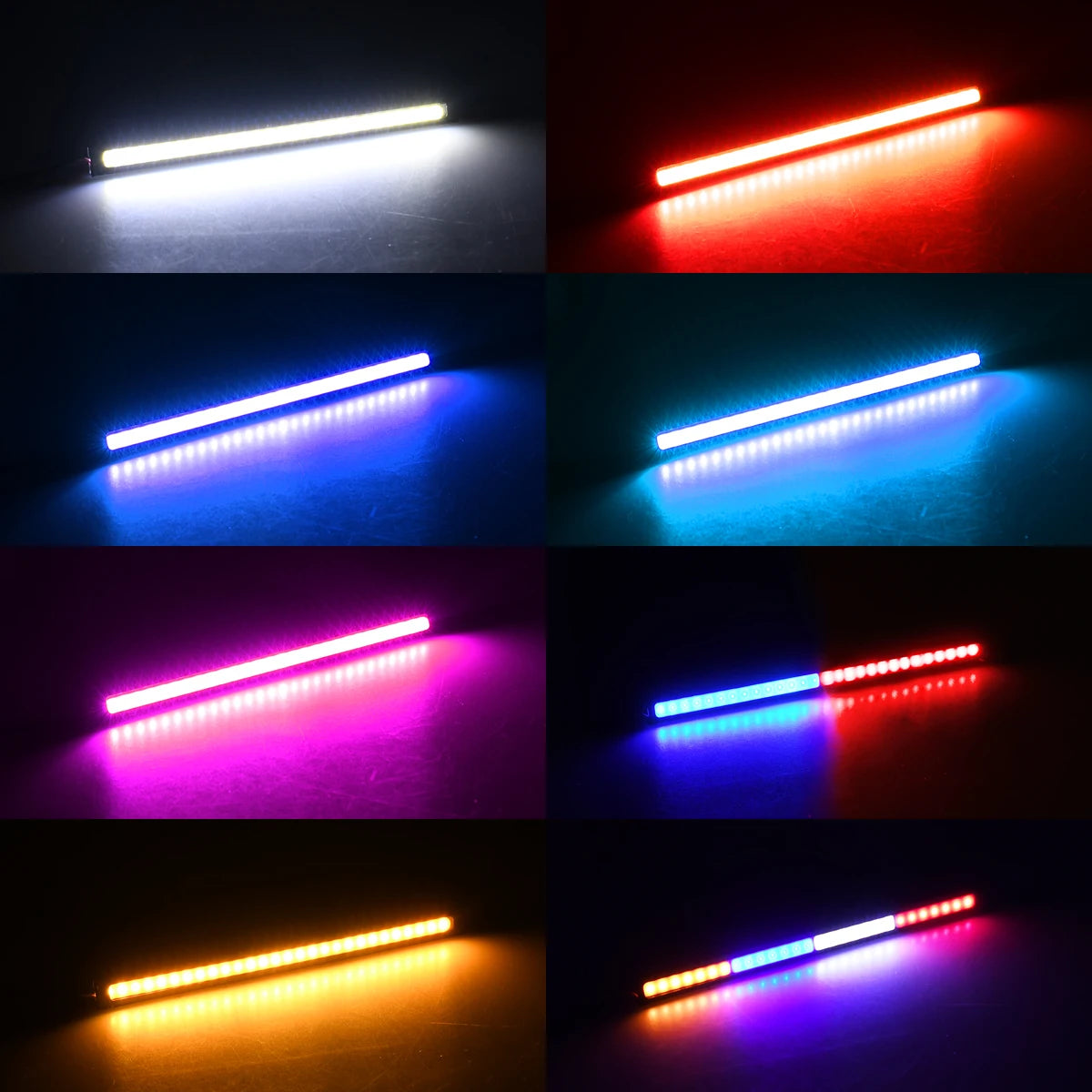 2Pcs 17cm Waterproof Led Cob Light Stripe Ultra-thin High-brightness LED Daytime Running Lights 12V Decorative Lighting
