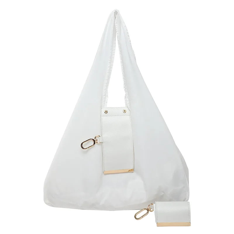 Collapsible Bag Keychain Storage Bag Large Capacity Environmentally Friendly And Convenient Shopping Bag Pendant Accessory Bag