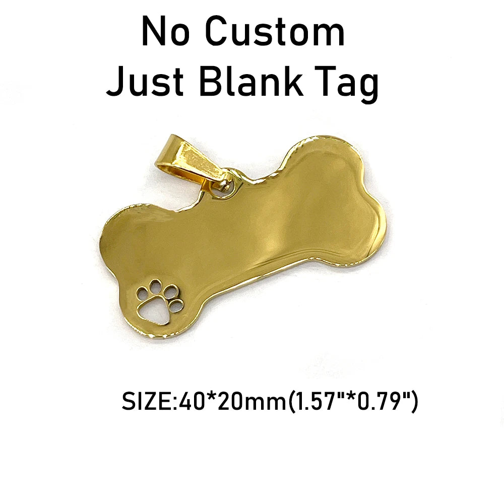 Customized Dog Collar Tag Color Bone Pendant for Dog Medal with Engraving Name Personalized Number Kitten Puppy Cat Accessories