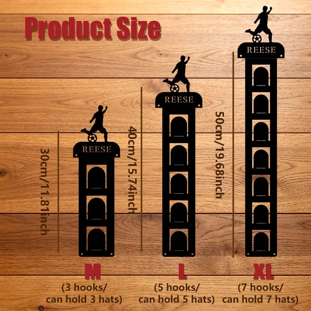 Custom Name Metal Hat Rack Space Saving Baseball Hat Hanger Perfect DIY Idea Perfect DIY Idea